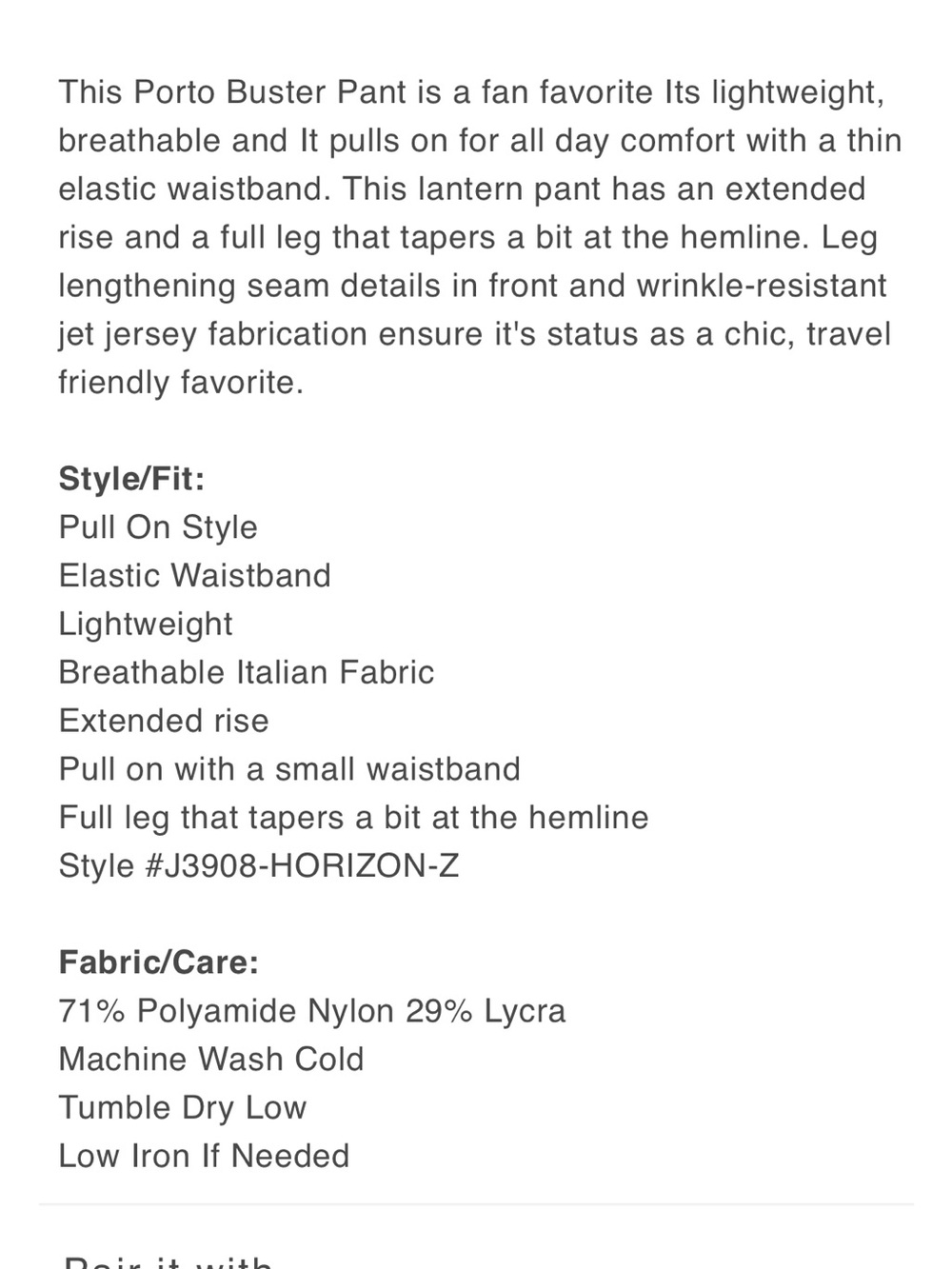 Porto Buster Pant - Picture 6 of 6